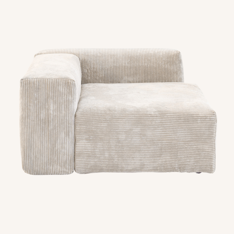 Corduroy Right Facing Armrest in Sandstone