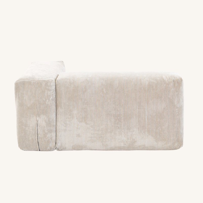 Corduroy Right Facing Armrest in Sandstone