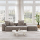Corduroy 3-Seat Lounger Sofa in Mocha