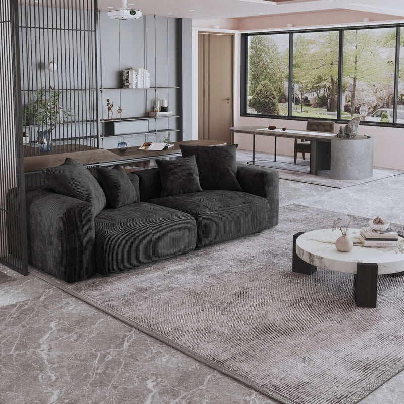 Corduroy 2-Seater Sofa in Obsidian