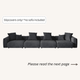 Slipcovers only! Corduroy 4-Seater Sofa in Obsidian