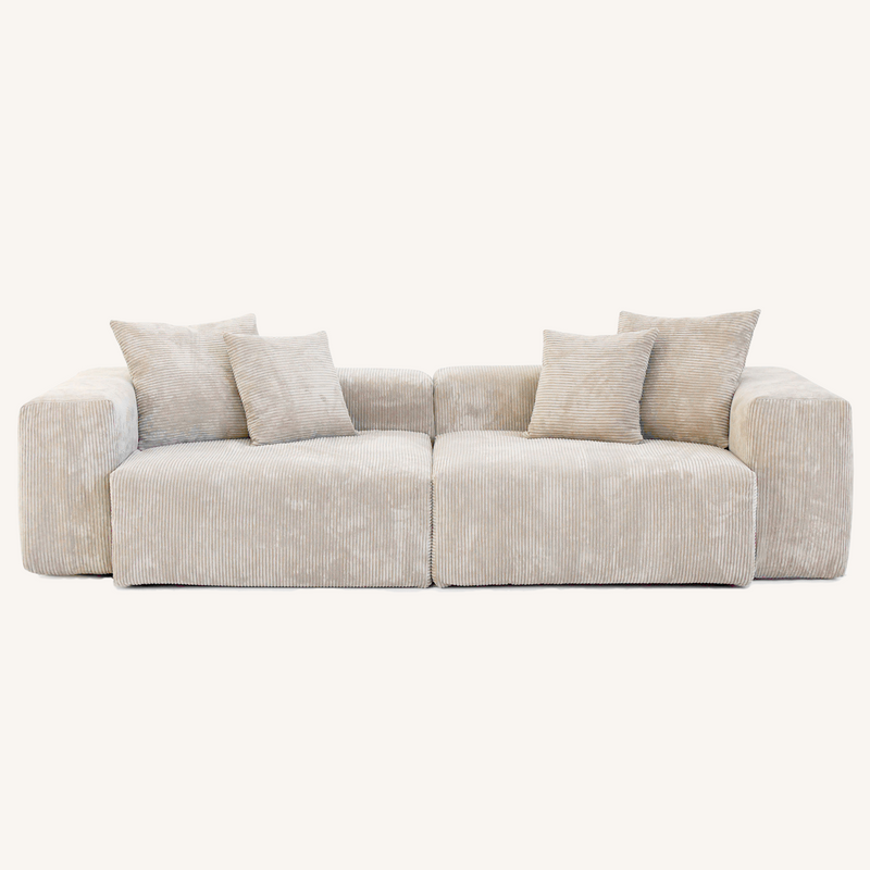 Corduroy 2-Seater Sofa in Sandstone
