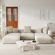 Corduroy 3-Seater U-Sectional in Sandstone