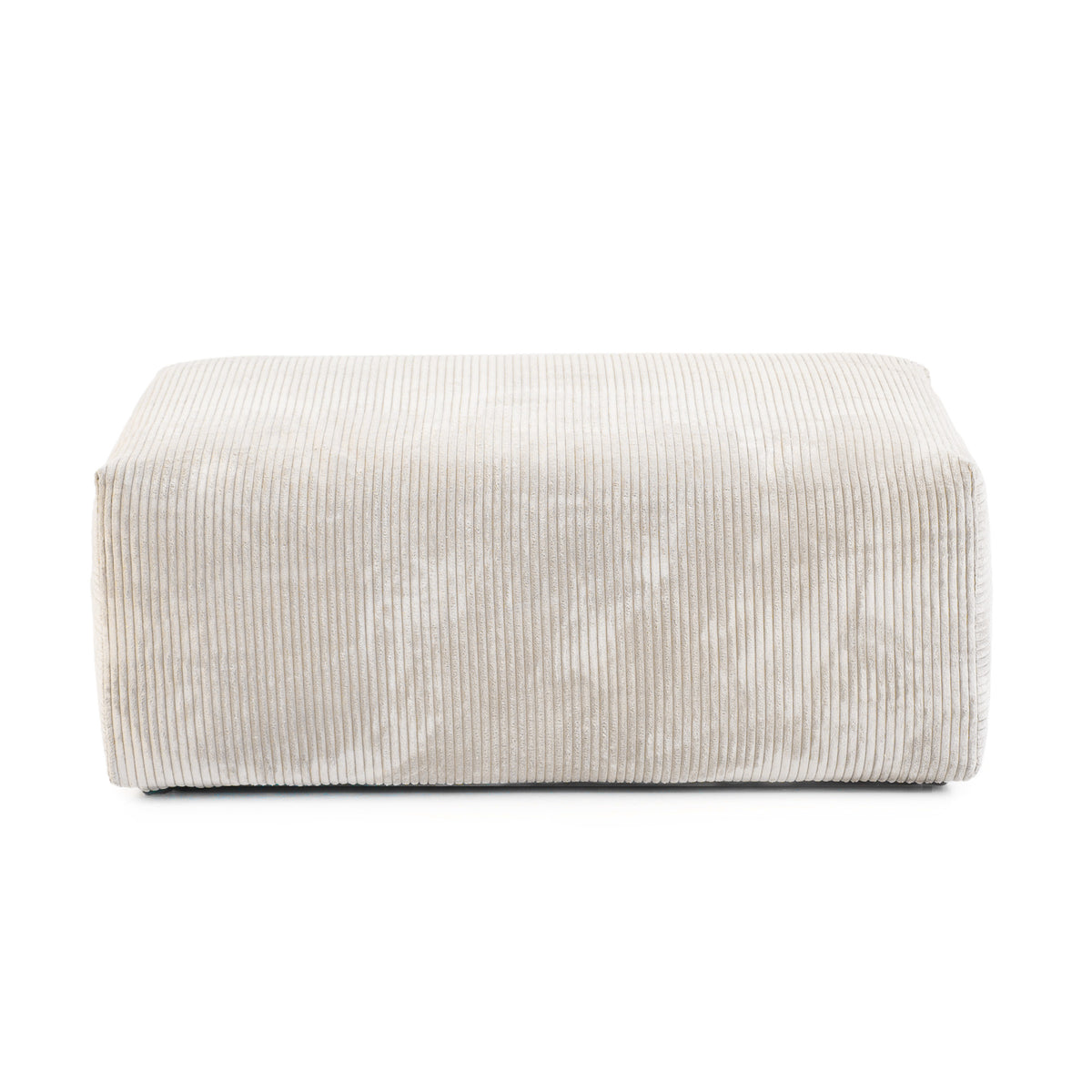 Corduroy 7-Seat Corner Sectional + Ottoman in Sandstone