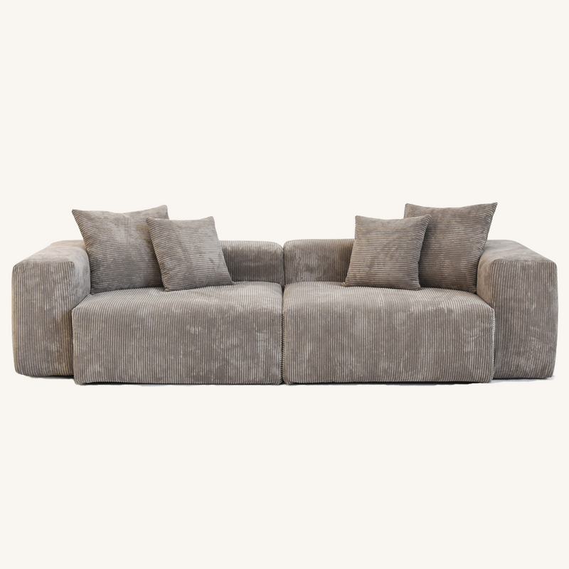 Corduroy 2-Seater Sofa in Mocha