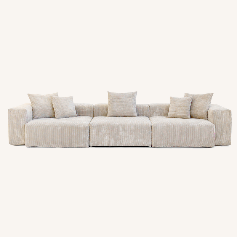 Corduroy 3-Seater Sofa in Sandstone