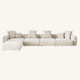 Corduroy 4-Seater Sectional in Sandstone
