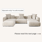 Slipcovers only! Corduroy 3-Seater U-Sectional in Sandstone