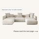 Slipcovers only! Corduroy 3-Seater U-Sectional in Sandstone