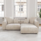Corduroy 2-Seater Sectional in Sandstone