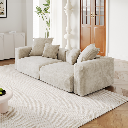 Corduroy 2-Seater Sofa in Sandstone