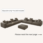 Slipcovers only! Corduroy 7-Seat Corner Sectional + Ottoman in Mocha
