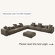 Slipcovers only! Corduroy 7-Seat Corner Sectional + Ottoman in Mocha