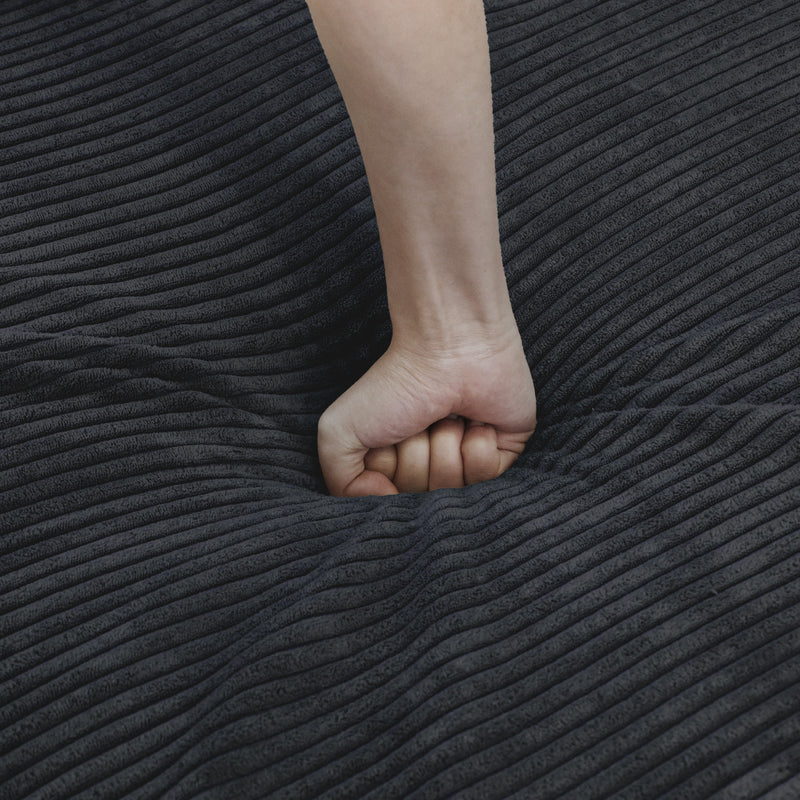 Corduroy 2-Seater Sofa in Obsidian