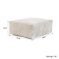 Corduroy Ottoman in Sandstone