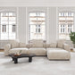 Corduroy 3-Seater Sectional in Sandstone