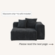 Slipcovers only! Corduroy Right Facing Armrest in Obsidian