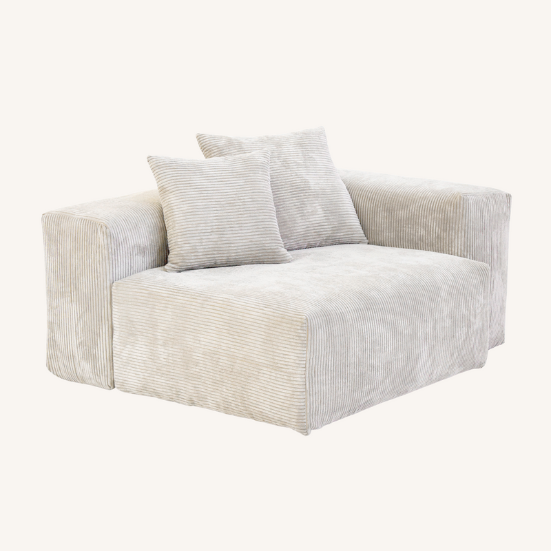Corduroy L&R Facing Armrest in Sandstone