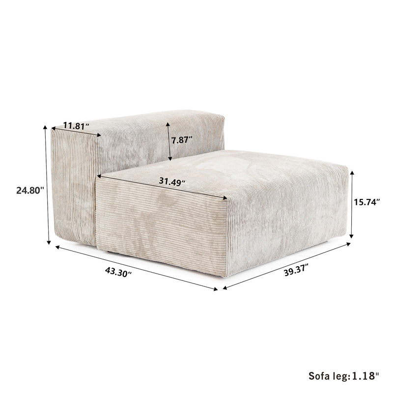 Corduroy Median in Sandstone