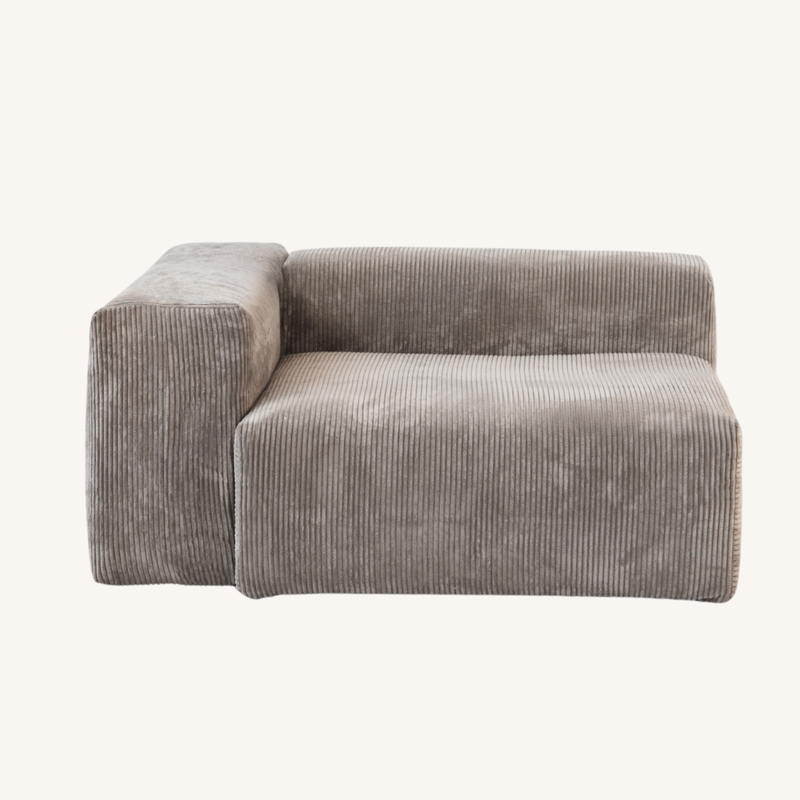 Corduroy L&R Facing Armrest in Mocha