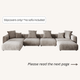 Slipcovers only! Corduroy 4-Seater U-Sectional in Mocha
