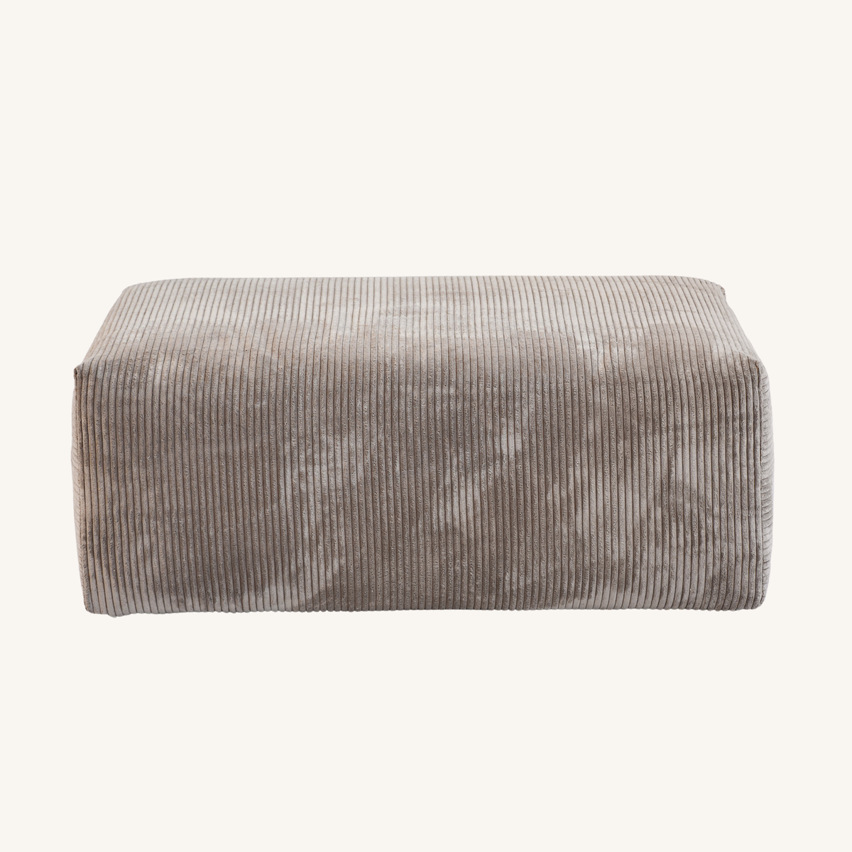 Corduroy Ottoman in Mocha