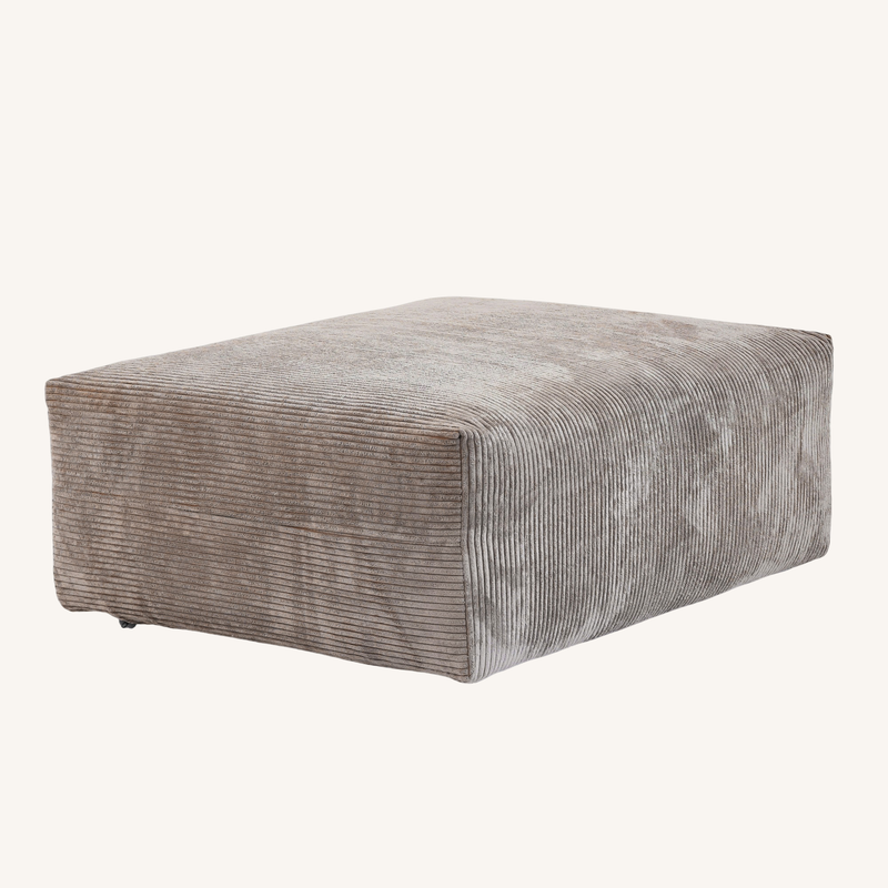 Corduroy Ottoman in Mocha