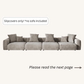 Slipcovers only! Corduroy 4-Seater Sofa in Mocha