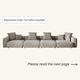 Slipcovers only! Corduroy 4-Seater Sofa in Mocha