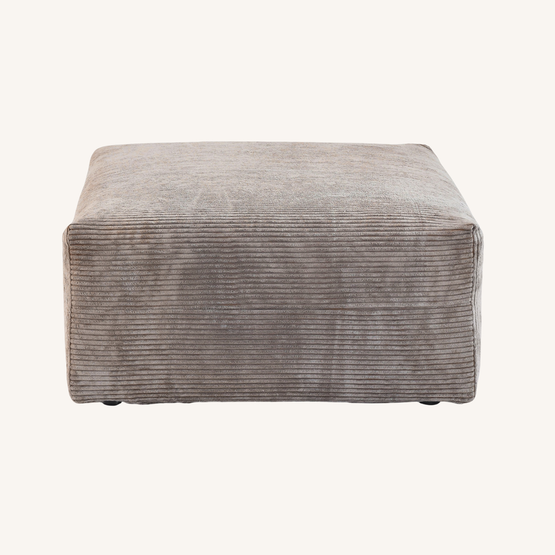 Corduroy Ottoman in Mocha