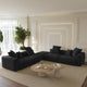 Corduroy 5-Seat Corner Sectional in Obsidian