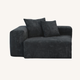 Corduroy Left Facing Armrest in Obsidian
