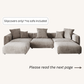 Slipcovers only! Corduroy 3-Seater U-Sectional in Mocha