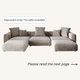 Slipcovers only! Corduroy 3-Seater U-Sectional in Mocha