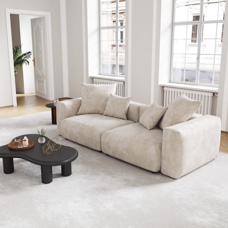 Corduroy 2-Seater Sofa in Sandstone
