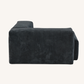 Corduroy Left Facing Armrest in Obsidian