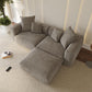 Corduroy 2-Seater Sectional in Mocha