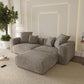 Corduroy 2-Seater Sectional in Mocha